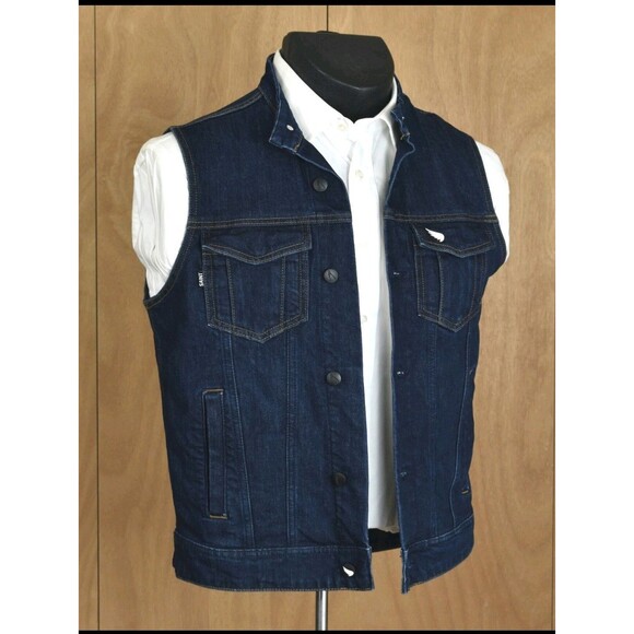Saint Unbreakable Denim Vest -M- Cotton-Dyneema Blend Blue SA1NT Motorcycle - Picture 3 of 10